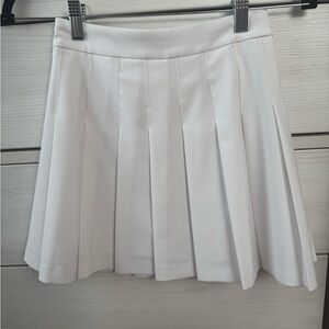 Aritzia Sunday Best White Pleated Skirt